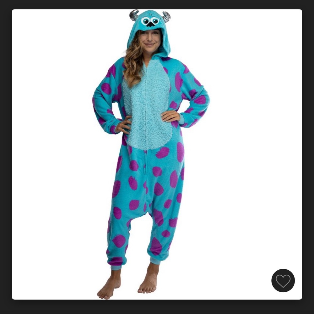 Disney Monsters Inc. Unisex Adult Sulley Cosplay Costume Union Suit (2X/3X)